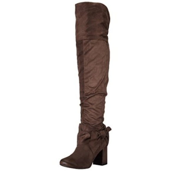 Not Rated Shoes - Adorbs! Brown slouch over the knee suede boots 8.5